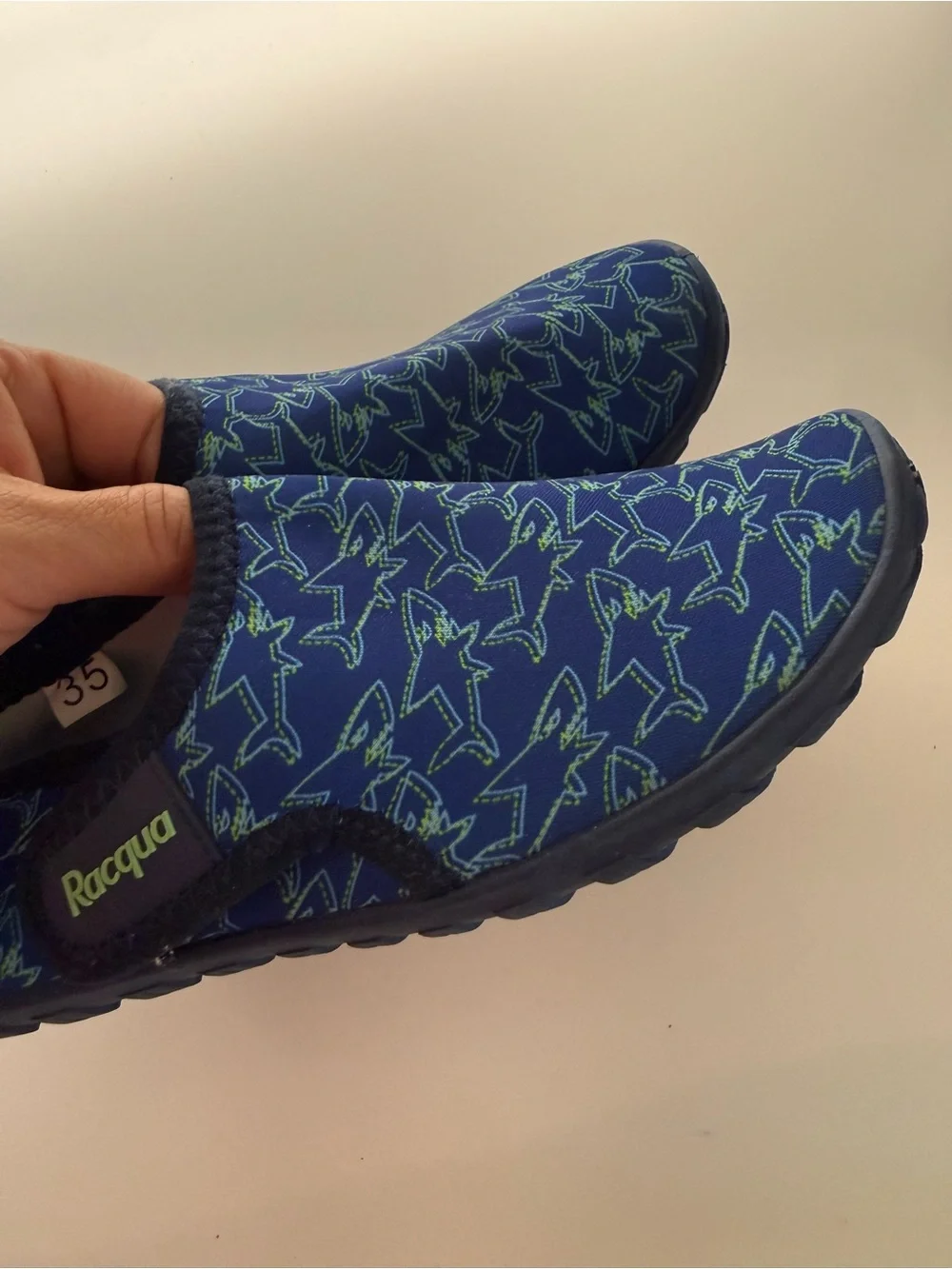Racqua Kids Blue Shark-Print Water Shoes